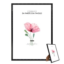 Lupia - Cornice portafoto in plastica PERFECT NERA da parete o da tavolo