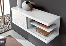 MOBILE INGRESSO MODERNO KELLY CONSOLLE CON ANTA SCORREVOLE RIPIANO VETRO COLORE