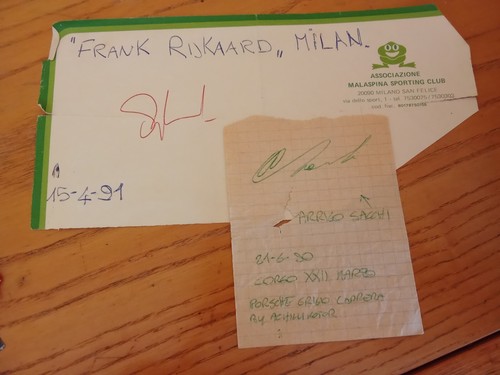 Autografi arrigo sacchi - autografi, e