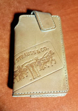 VINTAGE LEVIS STRAUSS PELLE PORTAOGGETTI AGGANCIO CINTURA PORTACHIAVI EPOCA 1980