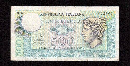 Cinquecento 500 lire testa - 500,