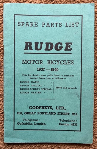 Rudge rapid special - rapid, sports