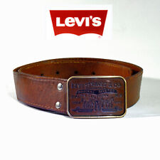 CINTURA LEVIS VINTAGE 9329523 86 FIBBIA STAMPA A FUOCO SU PELLE IN PLACCA OTTONE