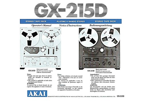 Akai 215d tape deck - tape,