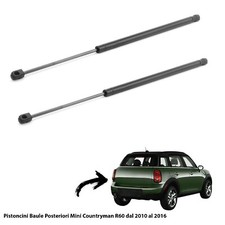 2 MOLLE  A GAS PISTONCINI  PORTELLONE BAGAGLI X MINI COUNTRYMAN (R60)  dal 2010