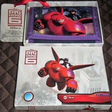 1 PURPLE WALLET BAG Disney Pixar Cartoon Movie BIG HERO 6 robot vintage animated