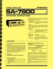 Pioneer SA-7800 Amplificatore