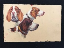 CARTOLINA CANI DA CACCIA POINTER SETTER LEGAMI