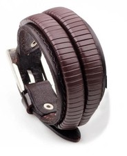 BRACCIALE CUOIO PUNK E