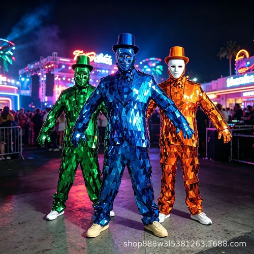 Costume specchio blu - costume, rosso
