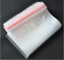 Sacchetti chiusura zip sigillo plastica richiudibile gioielli 100 pezzi sacchetto poli trasparente