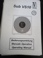 ISTRUZIONI / MANUALE ORIGINALE VOICE SYSTEM SUB VS10
