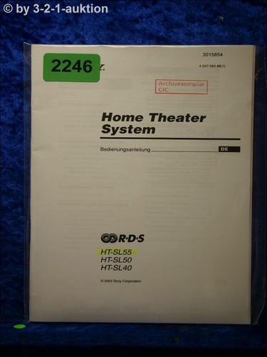 Sony manuale istruzioni ht - manuale,
