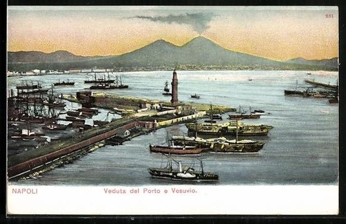 Napoli veduta del porto - napoli,,