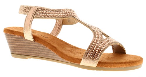 Sandali donna zeppa platino - donna,