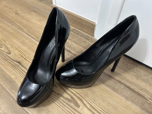 Décolleté vernice nera - , tacco