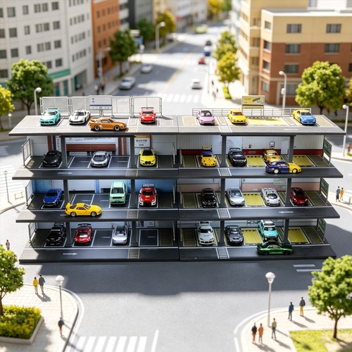 Diorama modello garage - 1:64,