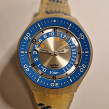 Orologio Swatch Fun Scuba BLUE OXIGEN SUGK107 Profondimetro Diver Sub Funziona