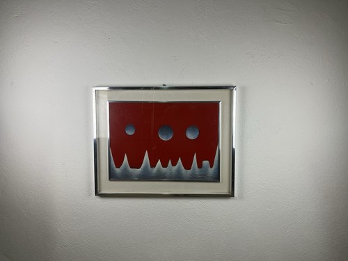 Quadro astratto rosso - , silver