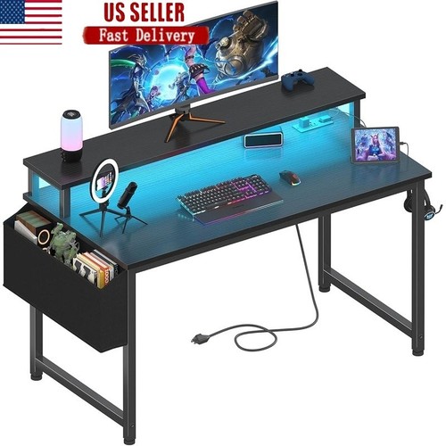 Scrivania gaming con - scrivania, luci