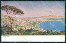 Napoli Città Veduta con Vesuvio cartolina RT2544