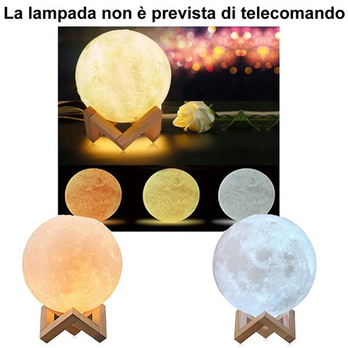 Lampada forma luna 3d - a,