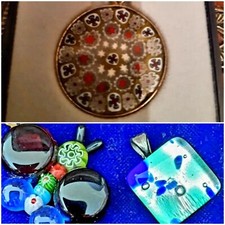 Le Murrine Veneziane 3 Deliziosi Ciondoli Vetro Murano Argento 925