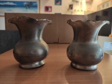 Coppia di vasetti di Peltro