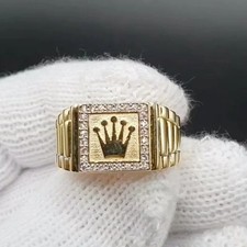 anello corona intarsiata