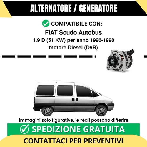 Alternatore fiat scudo autobus - scudo,