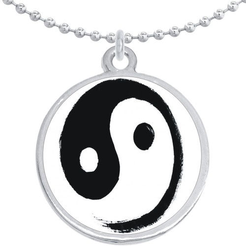 Yin yang round pendant - yang,