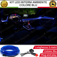 KIT LED INTERNI CRUSCOTTO FIBRA OTTICA BLUE 5 M METRI PER LANCIA YPSILON HYBRID