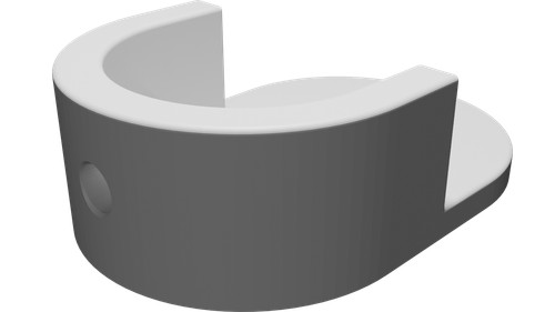 Supporto staffa asta ovale - supporto,