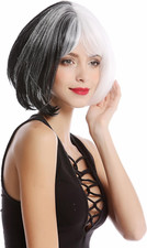 - GF-W2289-1+1001 Parrucca Donna Qualità Cosplay Corta Bob Bob Lungo Metà Nero M