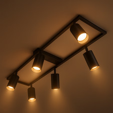 Faretto LED GU10 orientabile nero spot plafoniera lampada da soffitto/parete