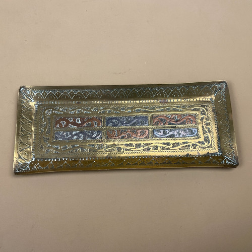 Antico vassoio metallo - , oro