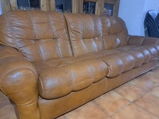 divano in pelle 3 posti più  due poltrone