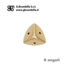 8 ANGOLI mm.23 OTTONE SATINATO VINTAGE BEAUTY CASE BAULE PORTA GIOIELLI CASSE