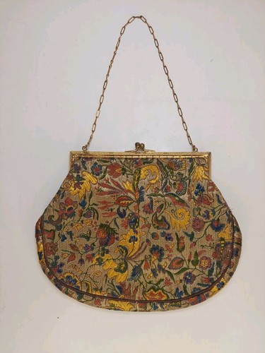 Antica borsa arazzo floreale