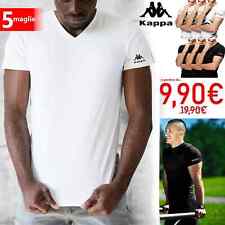 T-shirt scollo a V Uomo KAPPA Maglietta Intima slim Cotone Maglia Mezza Manica