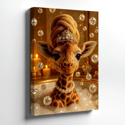 Wall art glam giraffa bagno - wall, in