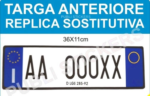Targa auto replica sostitutiva - targa,