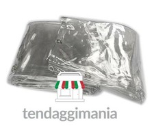 TELO TRASPARENTE OCCHIELLATO PVC PLASTICA PESANTE IMPERMEABILE COPERTURA CRISTAL