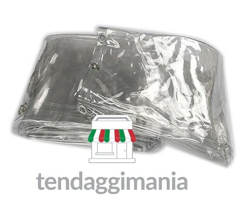 Telo trasparente occhiellato - trasparente,