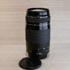 Canon EF 75-300 mm F4-5.6 USM teleobiettivo fotocamera DSLR *BUONO/TESTATO*