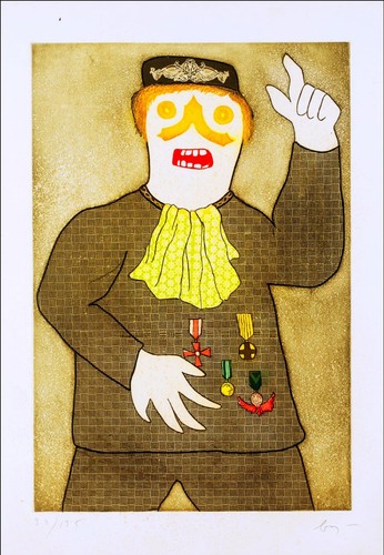 Enrico baj serigrafia - -,