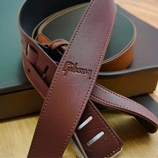Fit Gibson 2.3" Wide Adjustable Cotton Leather Electric Guitar Bass Strap
