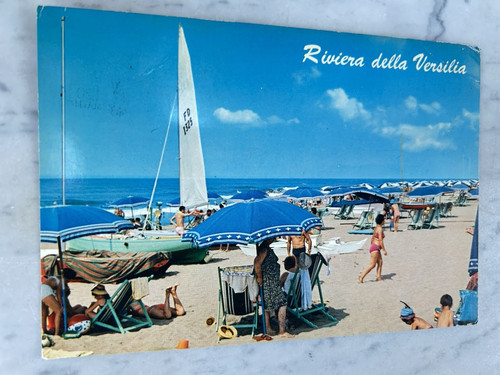 Vecchia cartolina riviera - vecchia,