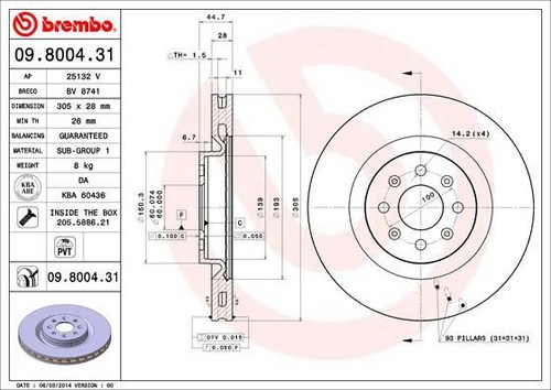 Coppia dischi freno brembo - coppia,