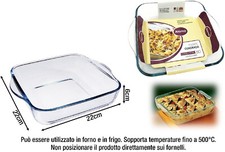 Pirofila da Forno in Vetro Quadrata 2 Litri 22 x 22 cm - Alorno Cegeco & Alar
